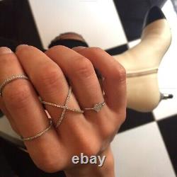 0.19 Ct Diamond X Bow Engagement Engagement Diamond Ring For Girls 14k Gold