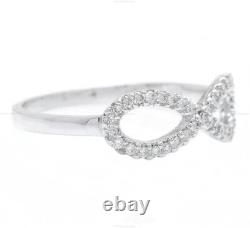 0.22 Ct Diamond BOW Eternity diamond Ring For Girls 14k Gold