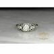 0.50CT White Round Cut Double Bow Style Art Deco Engagement Ring In 925 Silver