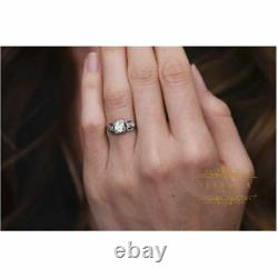0.50CT White Round Cut Double Bow Style Art Deco Engagement Ring In 925 Silver