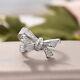 1.50 Ct Round Cut Diamond Bow Knot Engagement Wedding Ring 14k White Gold Finish
