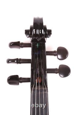 100% New Hand Made Electric Violin solid wood black color Violin Case Bow