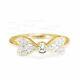 14K Gold 0.25 Ct. Genuine Diamond Love Heart Bow Design Ring Fine Jewelry