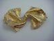 14k Yellow Gold Vintage Scarf-bow Brooch, 10.4 Grams, 53 MM Or 2 Inches Long