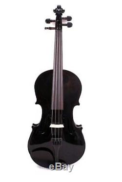 15inch Viola Electric Acoustic Black Hand made Maple Spruce + Viola Case Bow
