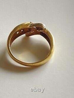 18ct Gold and Diamond Ladies Ring 3g Size M