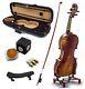 3/4 Antique Style Professional Handmade VN411 Violin Kit w Case Bow Rosin Mute