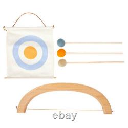 3 Sets Wooden Shooting Game Toy for Children Hand-made Wooden Bow Arrow