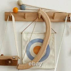 3 Sets Wooden Shooting Game Toy for Children Hand-made Wooden Bow Arrow