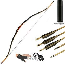 30-50lbs Handmade Archery Laminated Recurve Bow Hunting & Target Wooden Arrows