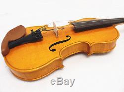#313 Old/Used Beautiful 3/4 Hand Made Flamed Back Violin+ Moon Shape case + Bow