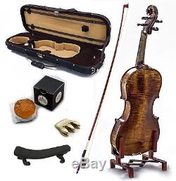 4/4 Antique Style Professional Handmade VN402 Violin Kit w Case Bow Rosin Mute