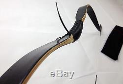 45Lb Vintage Laminated Recurve Bow Hunting Bamboo Wood Longbow Handmade Horsebow