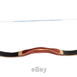 45lbs Archery Recurve Bow Wood Laminated Traditional Handmade Practice Longbow