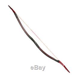 50LB Archery Recurve Bow Hunting Handmade Horse Longbow with Bowbags Quiver