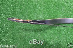 55LB Recurve Bow Tranditional Handmade Laminated Strong Man Archery Hunting Bow