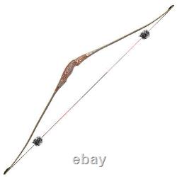 58'' Traditional Longbow Triangle Bow 20-50lbs Handmade Archery Hunting HorseBow
