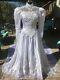 80's Wedding Dress Princess Renaissance Cosplay High Neck No Bows