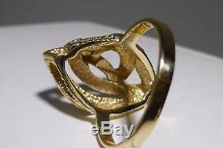 Amazing 14k Solid Gold Nugget Ring Lovely Ladies Ring From 1980 3.8 Grams Vintag