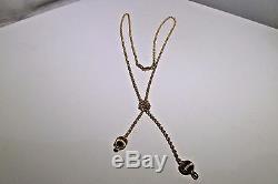 Amazing Bow Design 14k Yellow Solid Gold Rope Chain 10.3 Grams 24 Long Estate