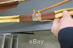 American Handmade Raw Hide Wrapped Beaded Bow and Arrow Wall Decor