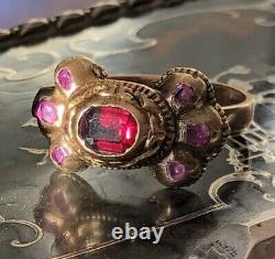 Antique 1720s Iberian 15ct gold bow ring size Q1/2