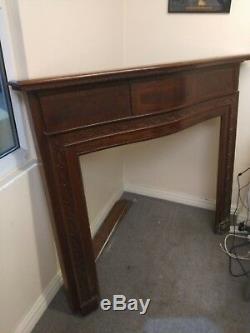 Antique Bow Fronted Mahogany Fire Surround