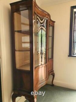 Antique Edwardian Curved Glass/Bow Front Display Cabinet C1910