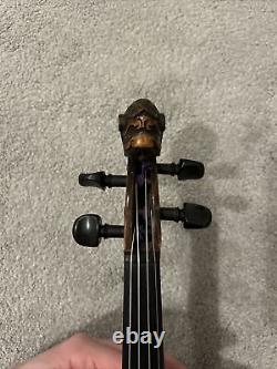 Antique Full Size Violin, Lionshead, Mittenwald. With Bow, Case And Rosin