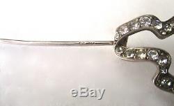 Antique Large Georgian Sterling Silver & Paste Bow Brooch/Necklace/Pin