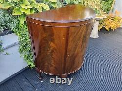 Antique Mahogany Drinks Cocktail Cabinet Bow Front Cupboard Sideboard Art Deco