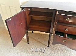 Antique Mahogany SIDEBOARD Cabinet Bow Fronted Buffet Drinks Storage