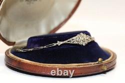 Antique Original Art Deco 14k Gold Natural Diamond Decorated Bracelet