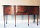 Antique Regency Bow Fronted Console Hallway Sideboard Bookcase Table Desk