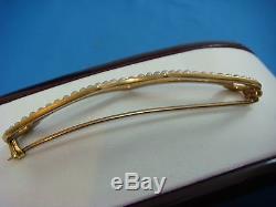 Antique, Victorian Bow Brooch With Seed Pearls 14k Yellow Gold 5.3 Grams