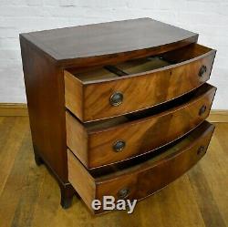 Antique Victorian mahogany bow front chest of drawers