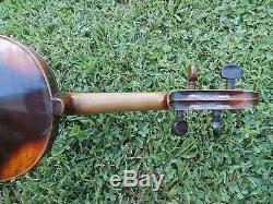 Antique Violin Bow Case Czech or German Wilhelm O. Bausch Handmade 1920