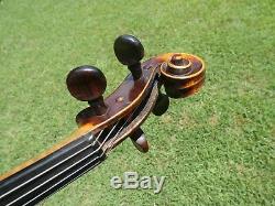 Antique Violin Bow Case Czech or German Wilhelm O. Bausch Handmade 1920