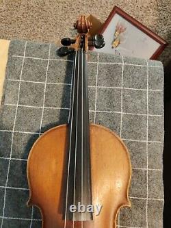 Antique Violin and Bow, beautiful one piece back in playable condition