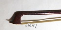 Antique handmade wood German Hermann Wunder violin bow viola cello 29 in. 61g