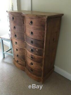 Antique solid wood chest of drawyers, Double bow front unique style