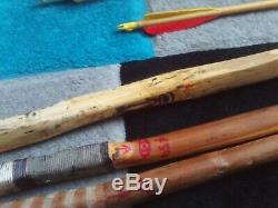 Archery Job Lot 4 x Bow 45/65 lb Wooden Handmade 24 Arrows Quiver Vintage DACO
