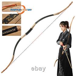 Archery Traditional Longbow Handmade Horsebow 30-50lb Recurve Bow Hunting Target
