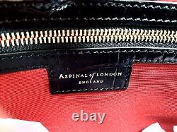 Aspinal of London London Tote Bag in Deep Shine Black SoftCroc RRP£675 +Gift Bag