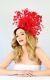 BNIB Carrie Jenkinson Red Feather Race Wedding Bespoke Fascinator/Headpiece