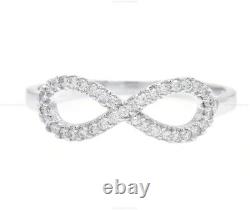 BOW Eternity Wedding Engagement Diamond Ring 14k Yellow Gold diamond Jewelry