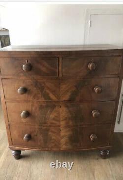 Beautiful Bow Front Chest of drawers used