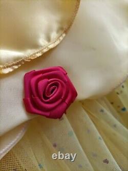 Beauty and Beast Belle handmade luxury satin chiffon velvet sparkle tutu dress