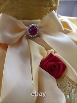 Beauty and Beast Belle handmade luxury satin chiffon velvet sparkle tutu dress