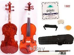 Bird Eye Maple Violin 4/4 Hand made Stradivari Professional With Case Bow #1502